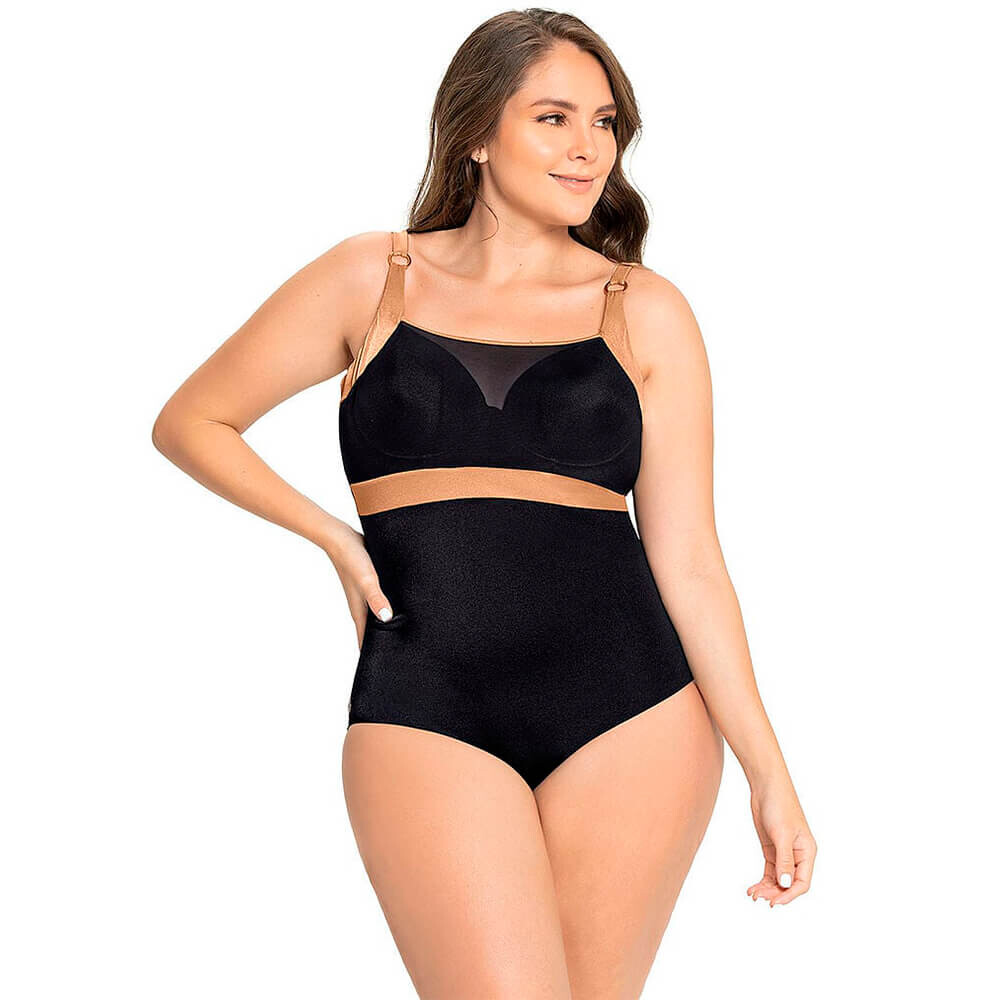 

Купальник Leonisa Shapewear Tie-Back Slimming One-Piece, черный