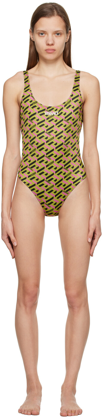 

Зеленый купальник \La Greca\"" Versace Underwear