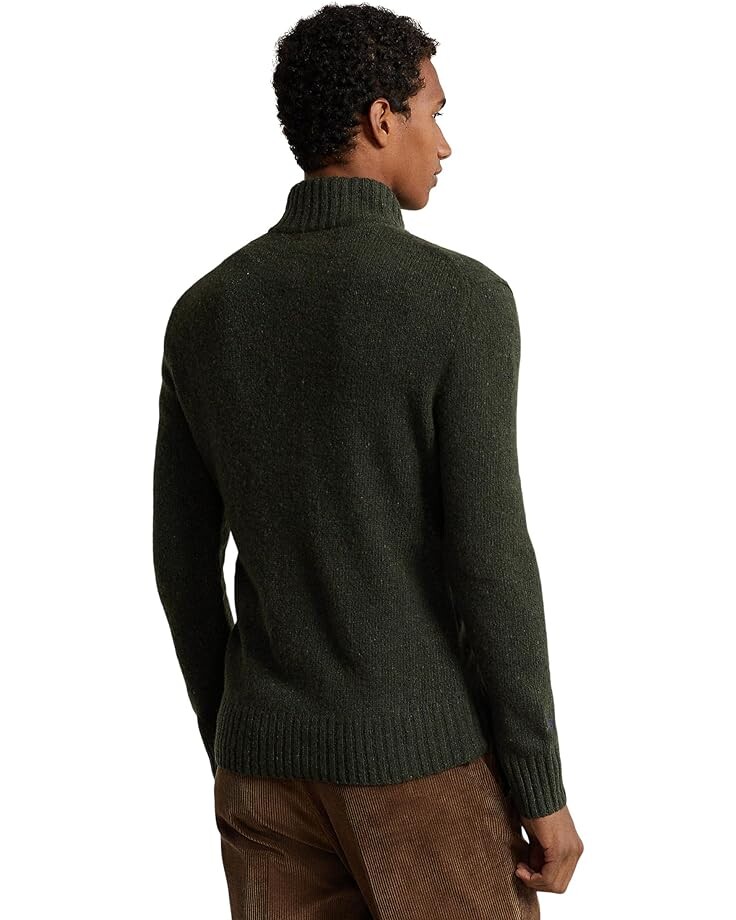 Свитер Polo Ralph Lauren Wool-Blend Mockneck Sweater, цвет Olive Donegal свитер polo ralph lauren wool blend saddle sleeve sweater цвет mid grey donegal