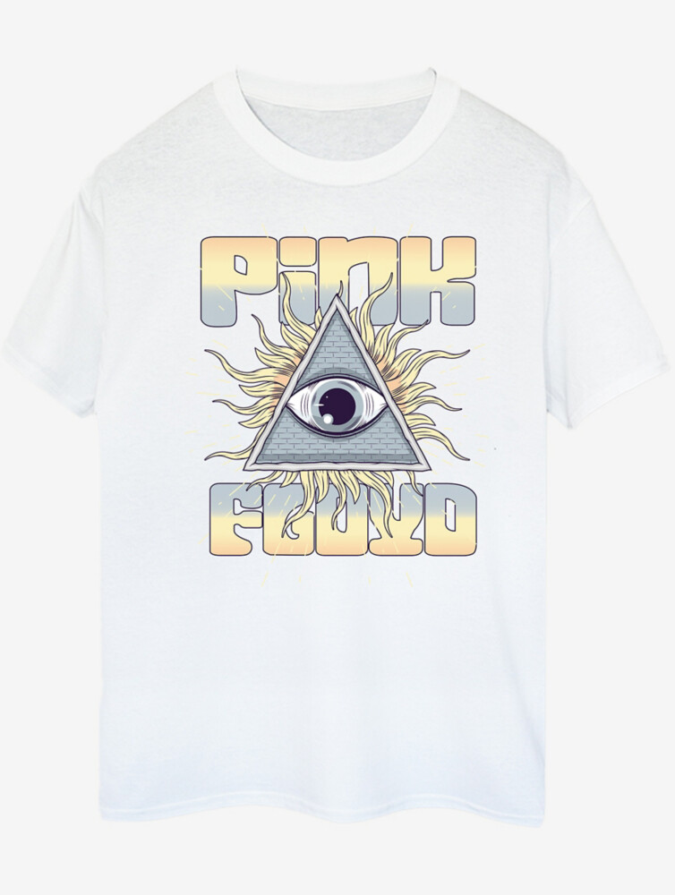 

Белая футболка с принтом для взрослых NW2 Pink Floyd Pyramid Eye George., белый