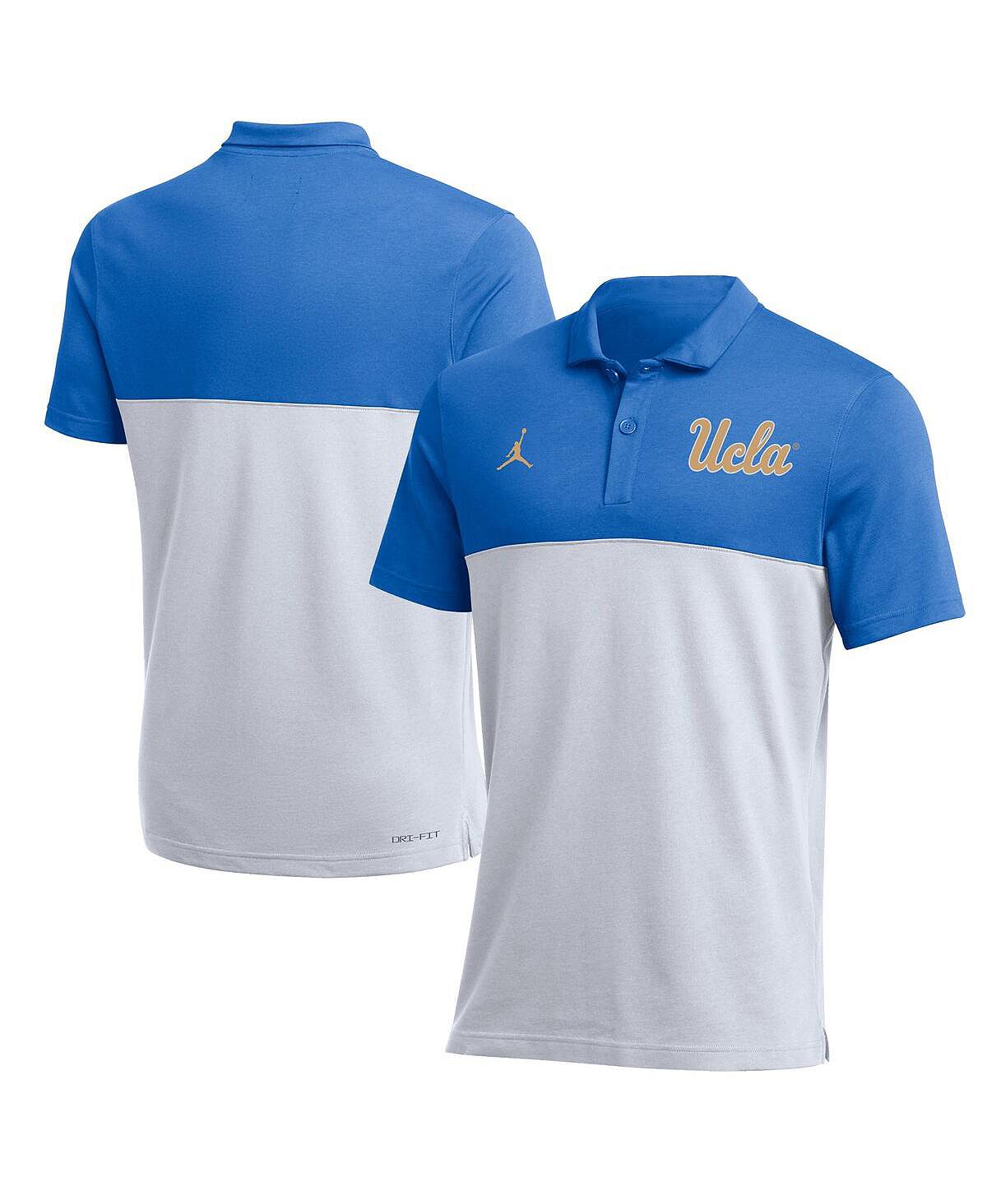 Мужская фирменная рубашка-поло голубого и белого цвета ucla bruins coaches performance Jordan, мульти