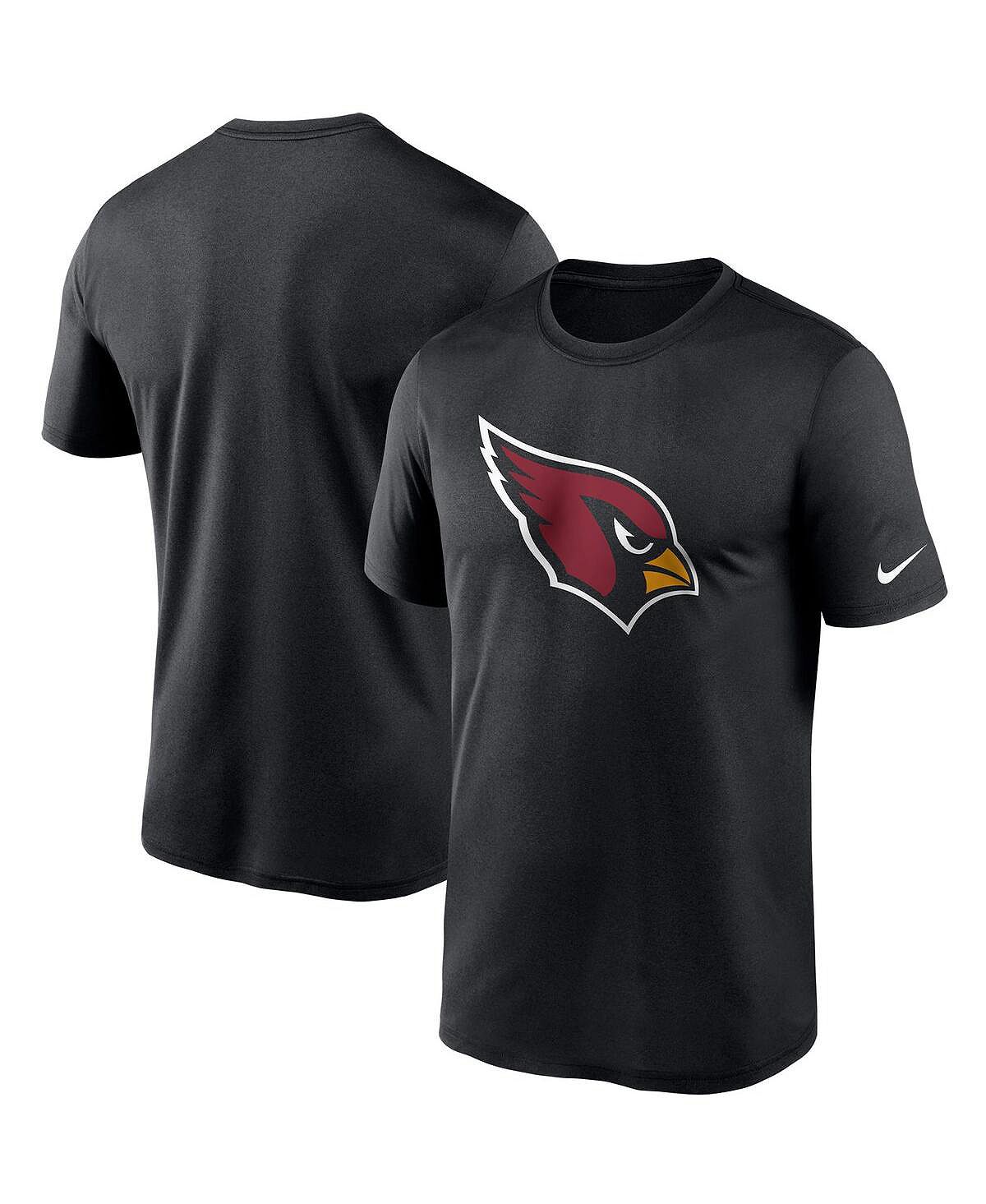 Мужская черная футболка arizona cardinals logo essential legend performance Nike, черный