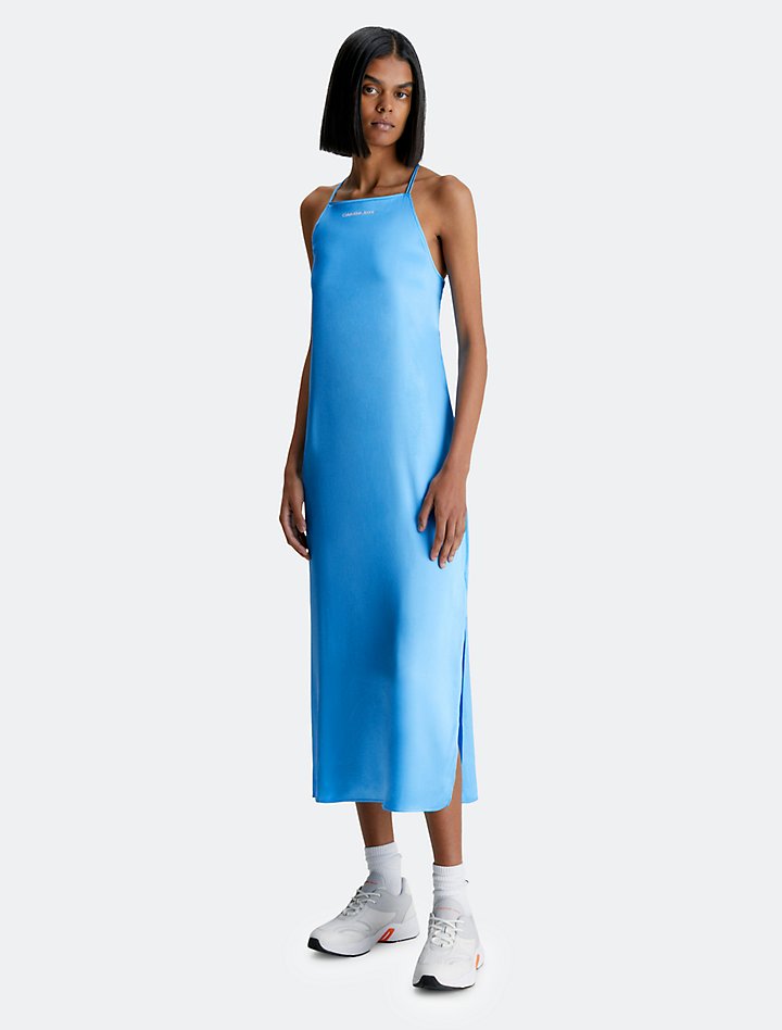 цена Макси-платье с открытой спиной Calvin Klein, синий