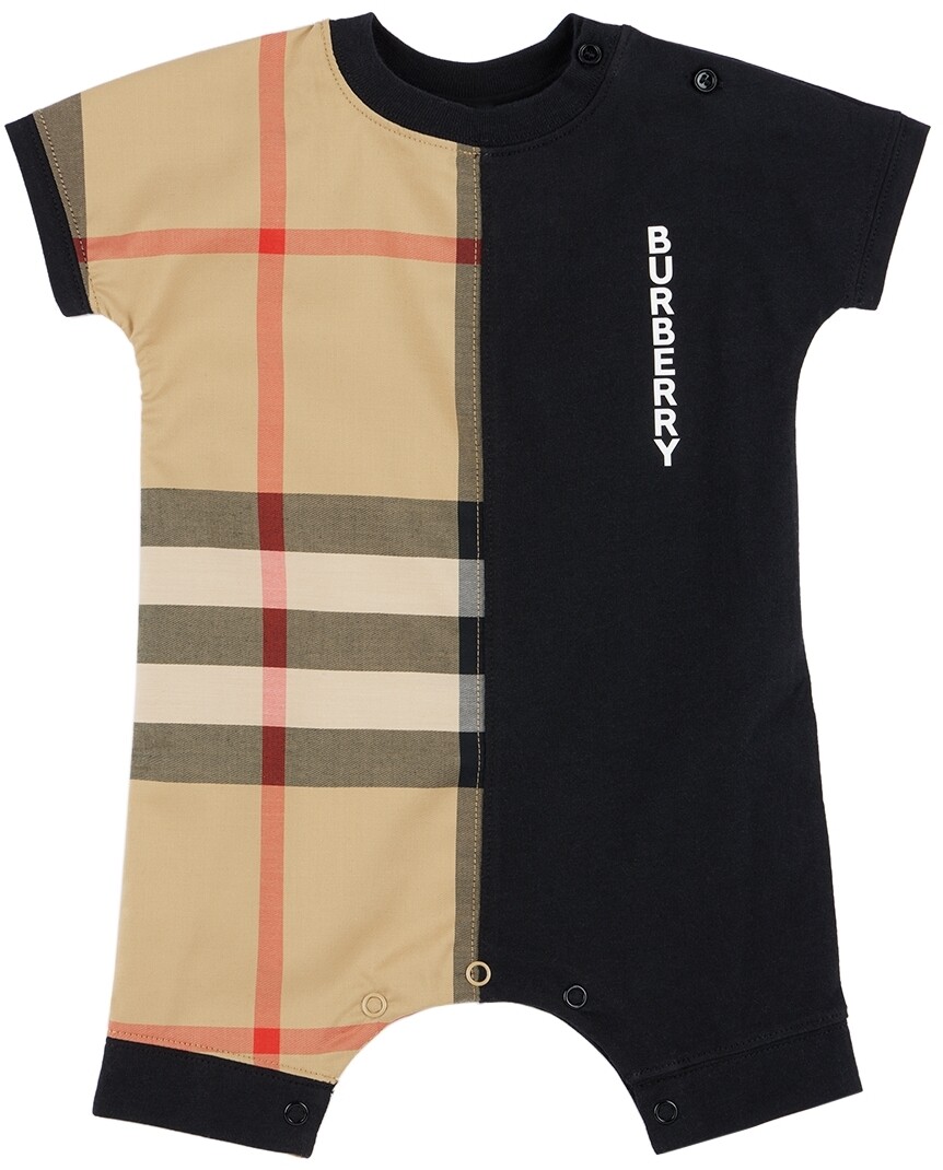 

Черный комбинезон Baby в клетку Burberry