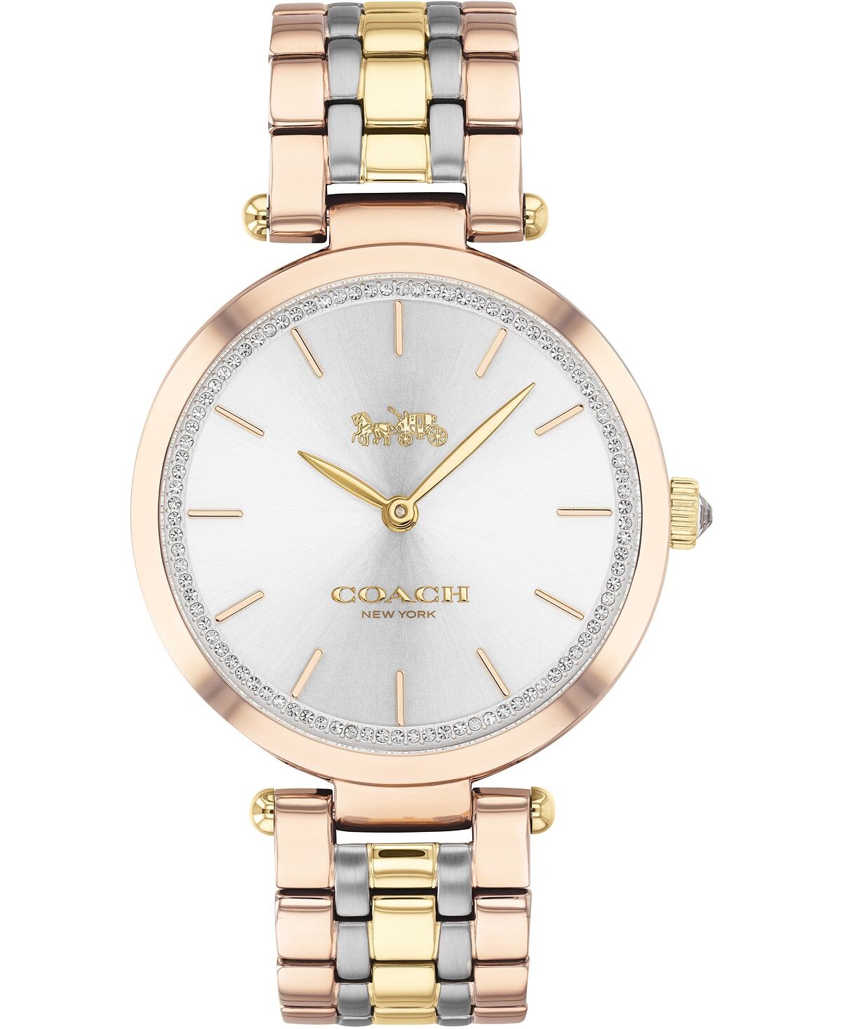 

Женские часы park tri-tone из нержавеющей стали с браслетом 34 мм COACH, серебряный