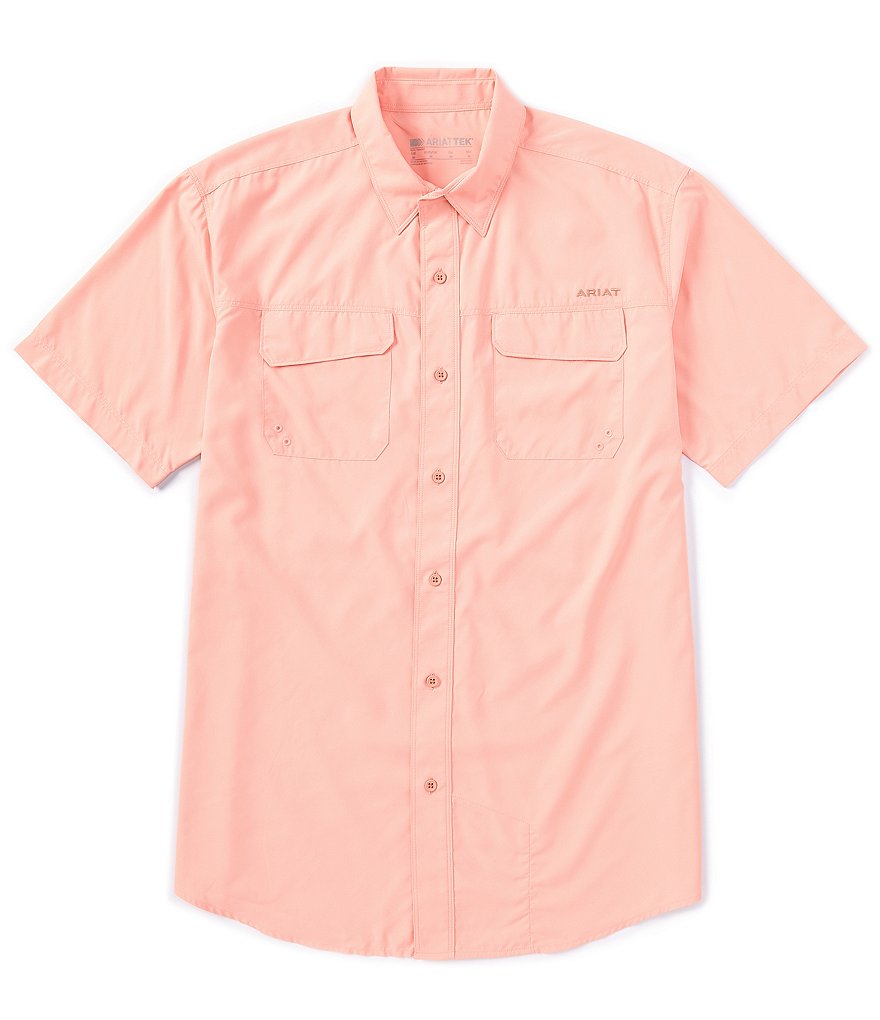 Однотонная рубашка Ariat Classic-Fit с короткими рукавами VentTEK Outbound, розовый