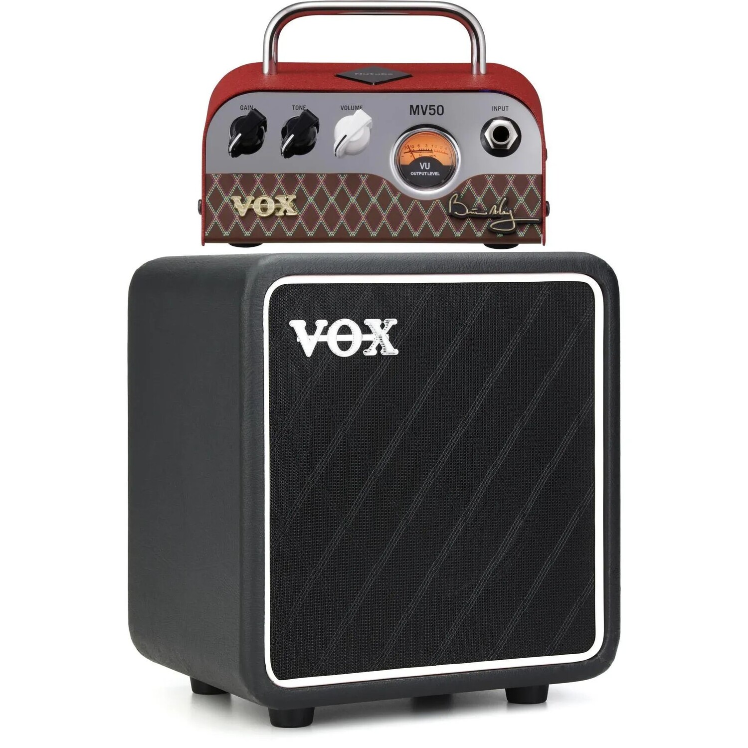 

Vox MV50BM Brian May, 50-ваттная гибридная ламповая головка с кабинетом 1x8
