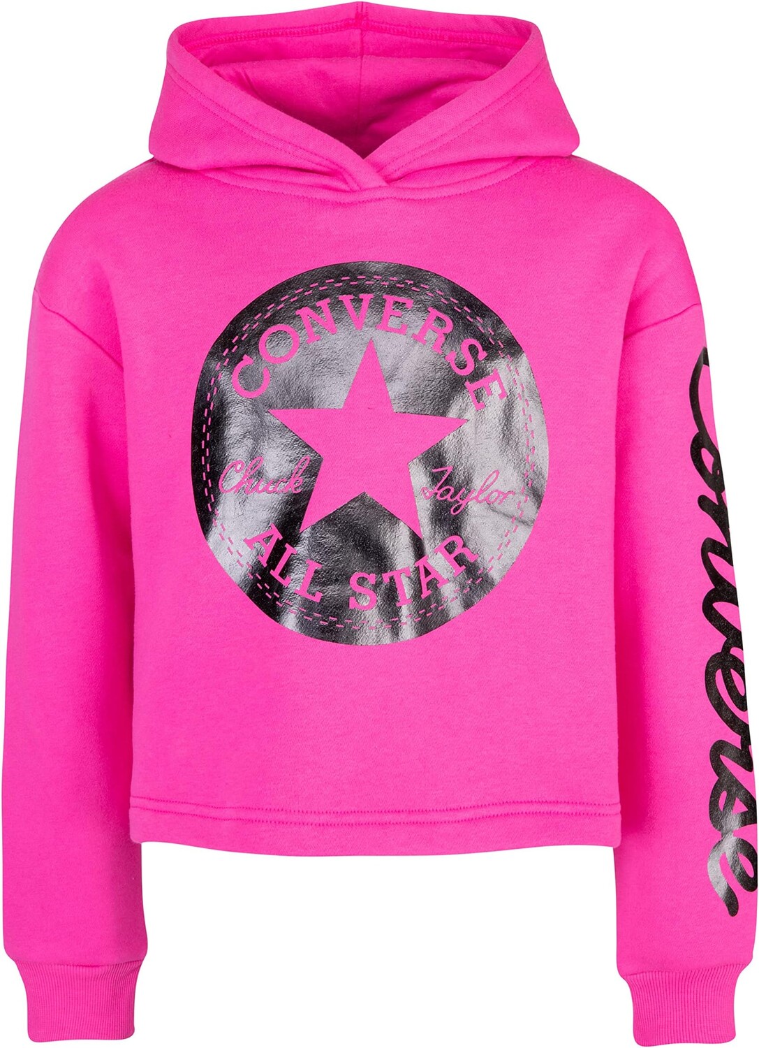 

Худи Converse Cropped Foil Hoodie, цвет Prime Pink