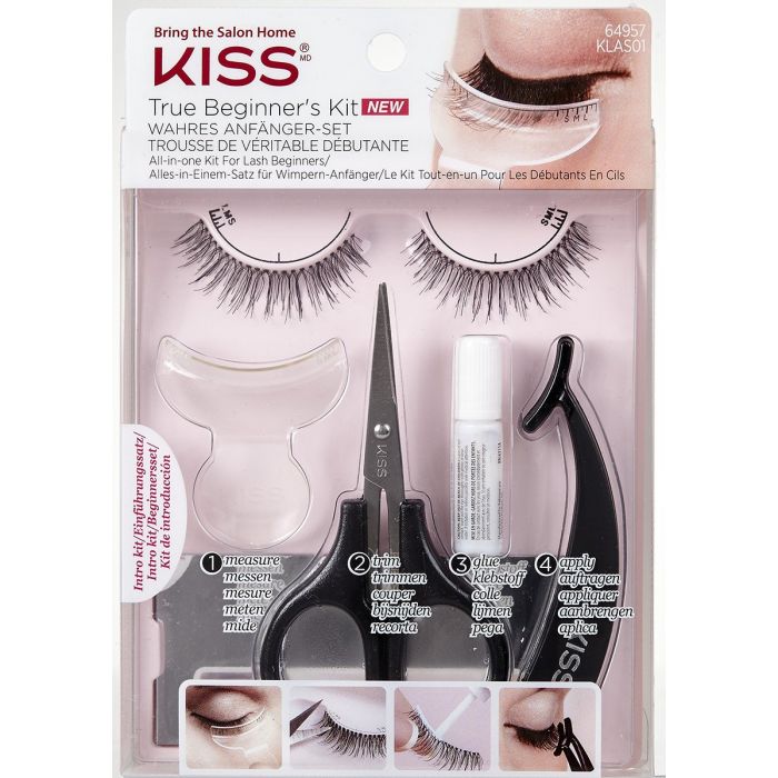Набор косметики True Beginner's Kit para Pestañas Kiss, Multicolor подарочный набор средний для наращивания ресниц lashesmarket