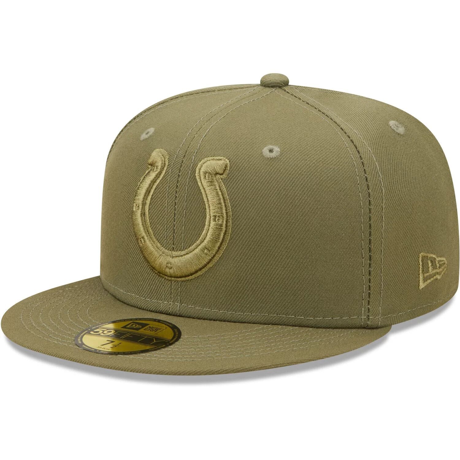 

Мужская приталенная шляпа New Era Olive Indianapolis Colts Color Pack 59FIFTY