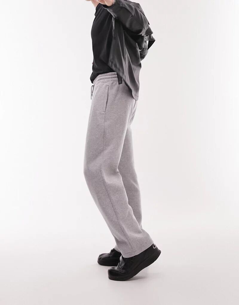 

Topman – спортивные штаны серого меланжа прямого кроя