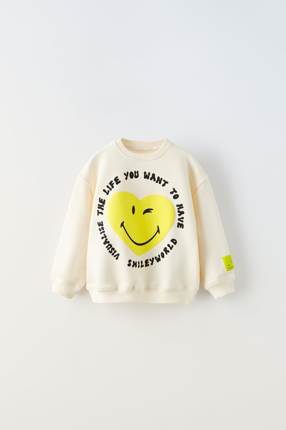 Худи smileyworld happy collection ZARA, белый