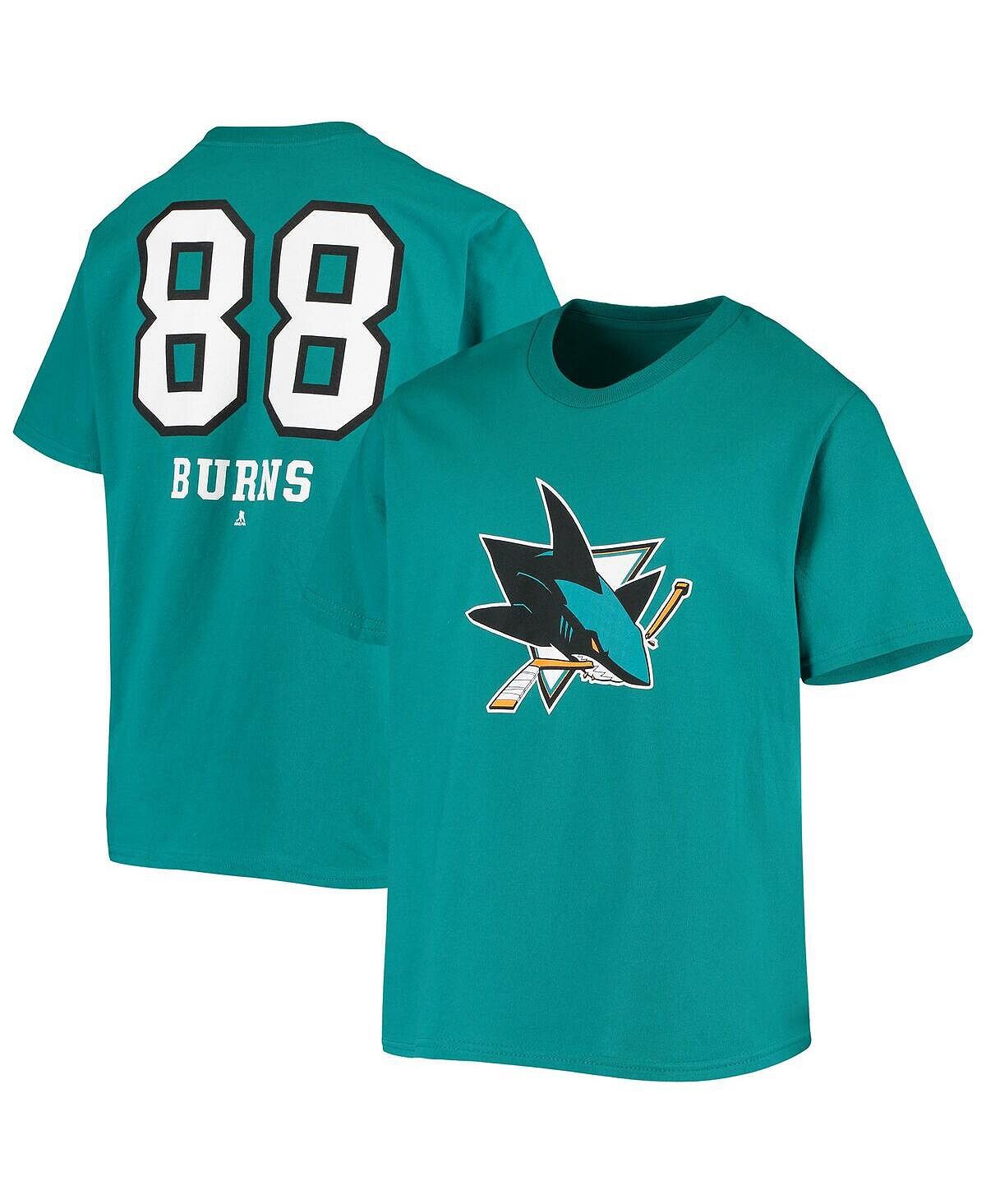 

Бирюзовая футболка с именем и номером команды Big Boys Brent Burns San Jose Sharks Underdog Fanatics