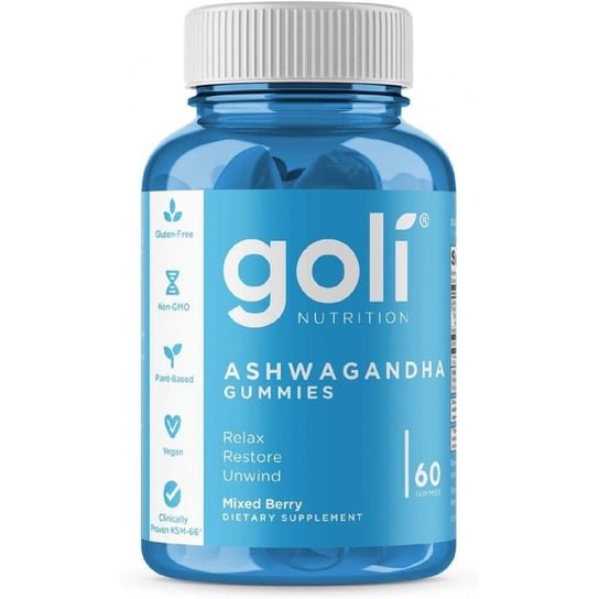 Goli Nutrition, Ашваганда KSM-66 жевательных конфет, 60 жевательных конфет goli nutrition пробиотики до и после приема 60 жевательных таблеток