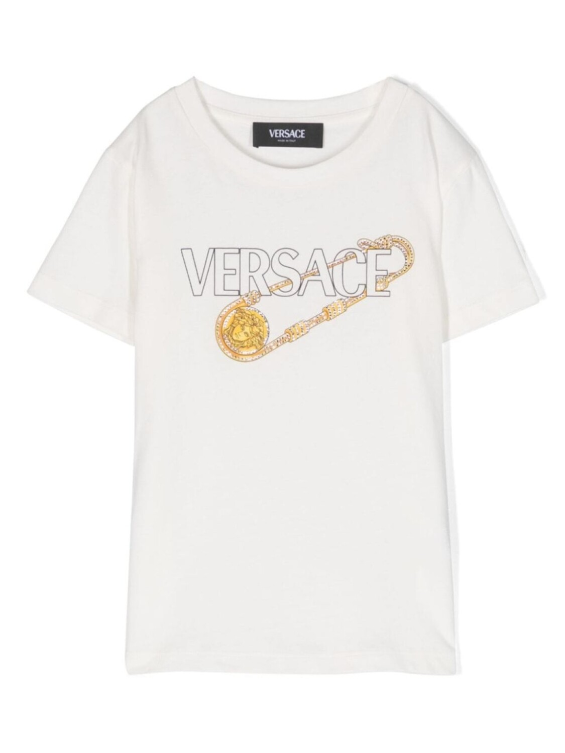 

Versace Kids футболка Medusa Head Pin, белый