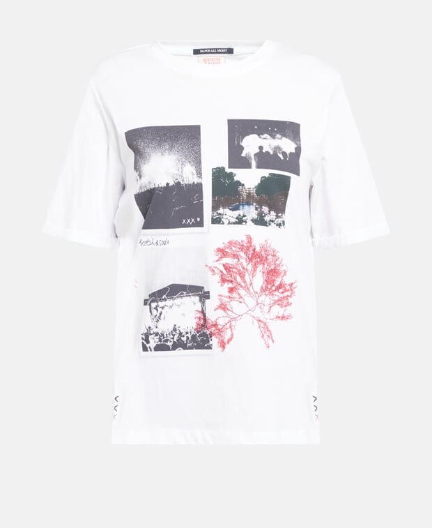 

Органик футболка Scotch & Soda, шерсть белый