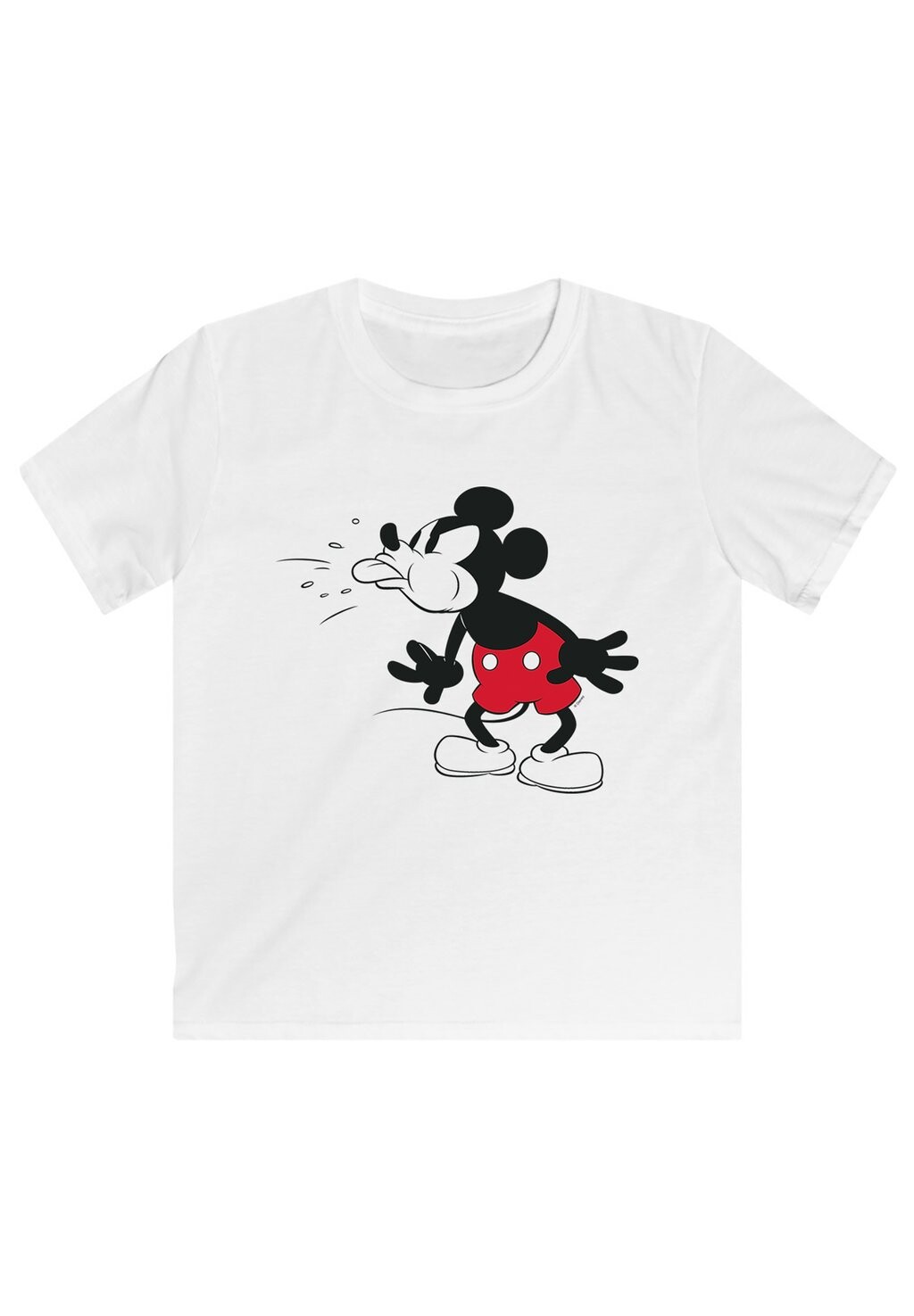 

Футболка с принтом Disney Micky Maus Tongue Premium Film Movie Tv Comic Fan F4NT4STIC, белый