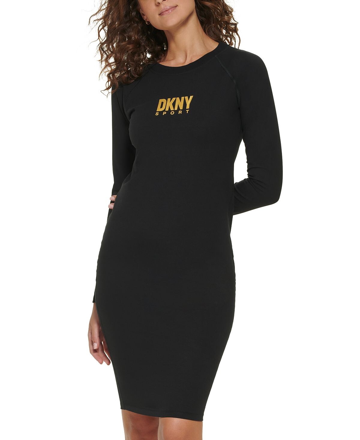 

Женское облегающее платье active soho с длинными рукавами DKNY, мульти