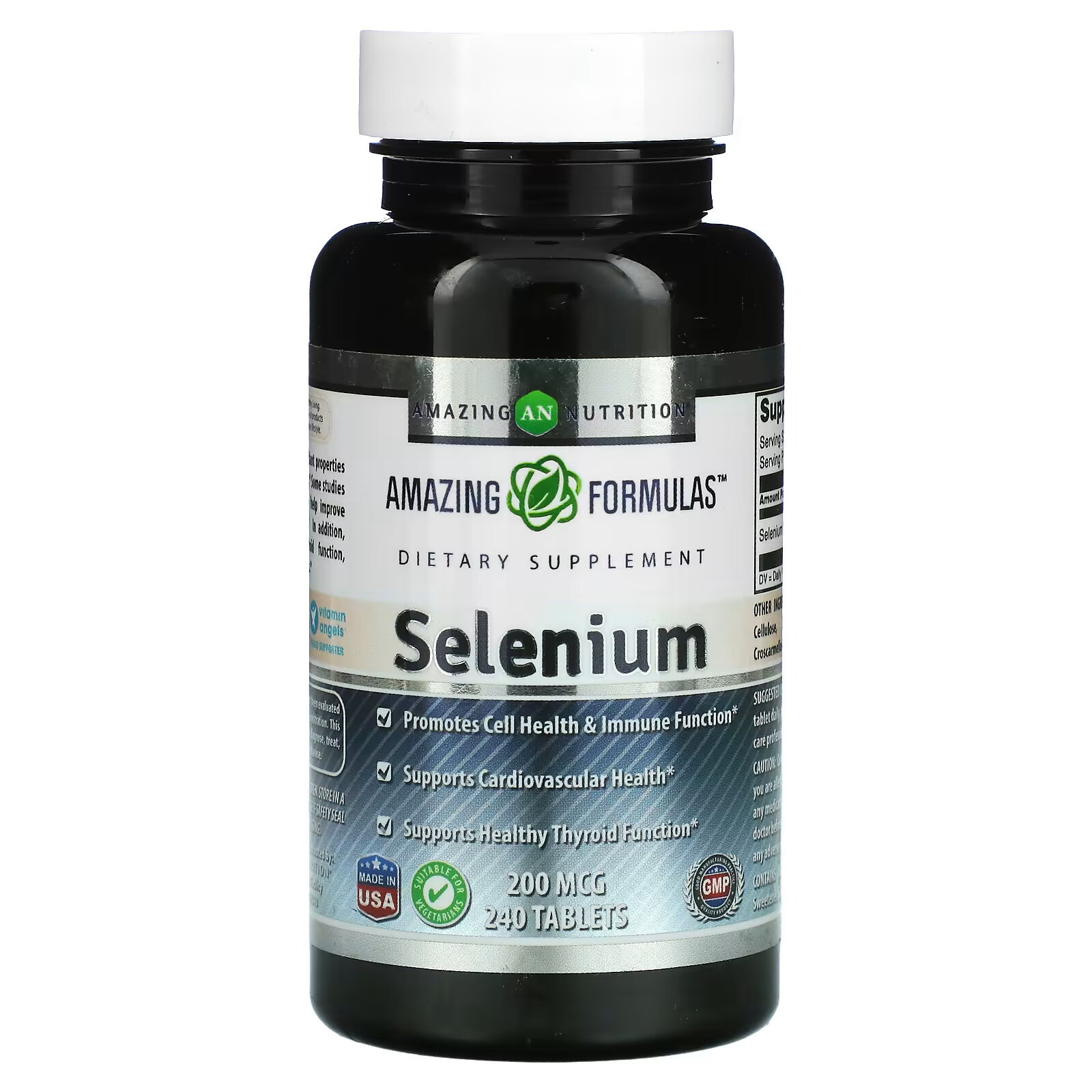 Amazing Nutrition, Селен, 200 мкг, 240 таблеток forest vitamin селен органический 200 мкг 100 таблеток