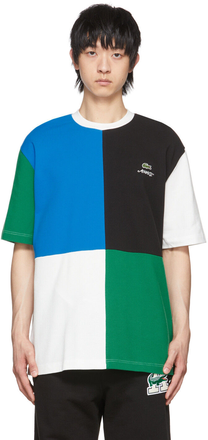 

Разноцветная хлопковая футболка Lacoste Edition Awake NY