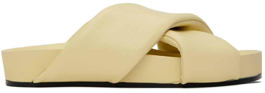 

Желтые массивные сандалии с запахом Jil Sander