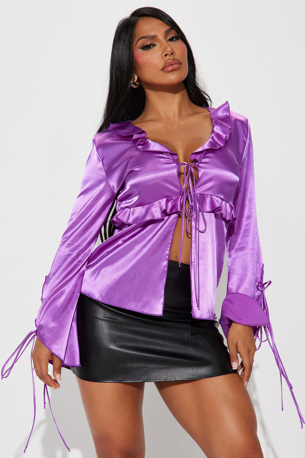 

Топ Fashion Nova T16411, фиолетовый
