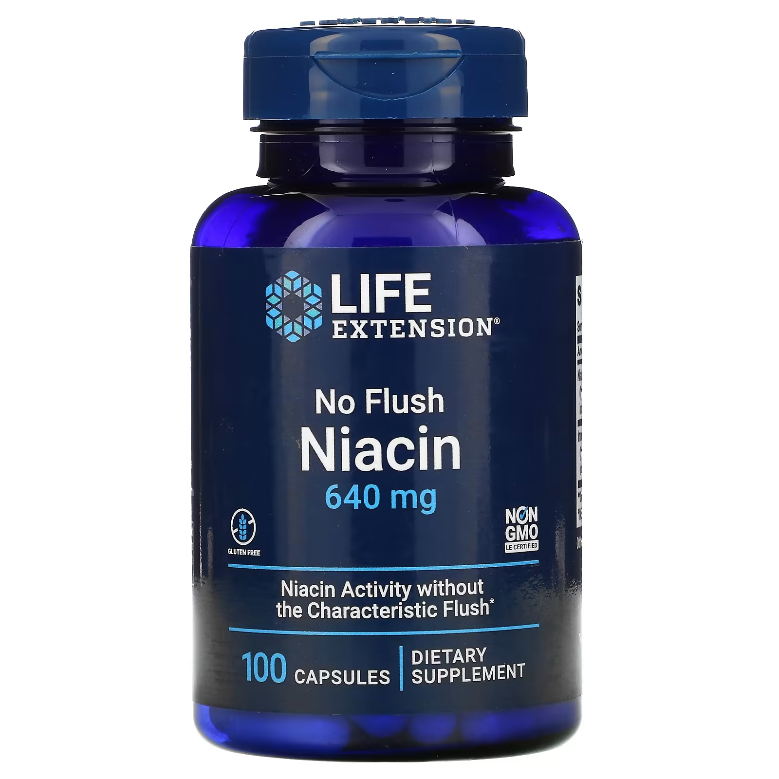 Ниацин Life Extension не вызывает приливов крови, 100 капсул life extension ниацин не вызывает приливов крови 640 мг 100 капсул