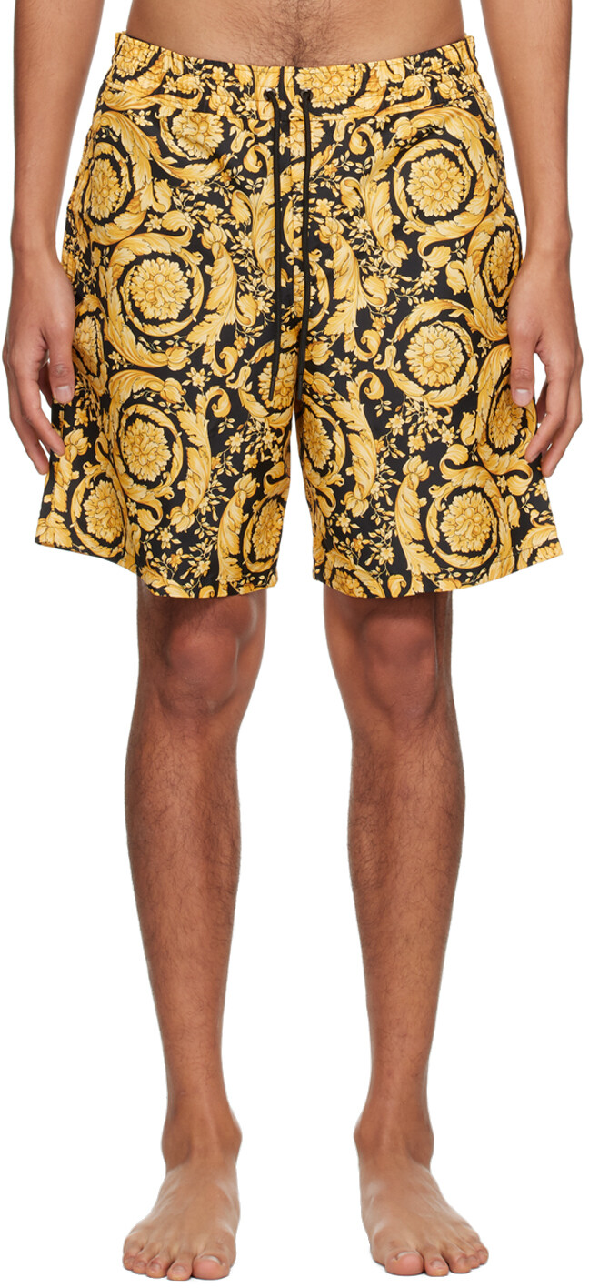

Черные плавательные шорты Barocco Versace Underwear