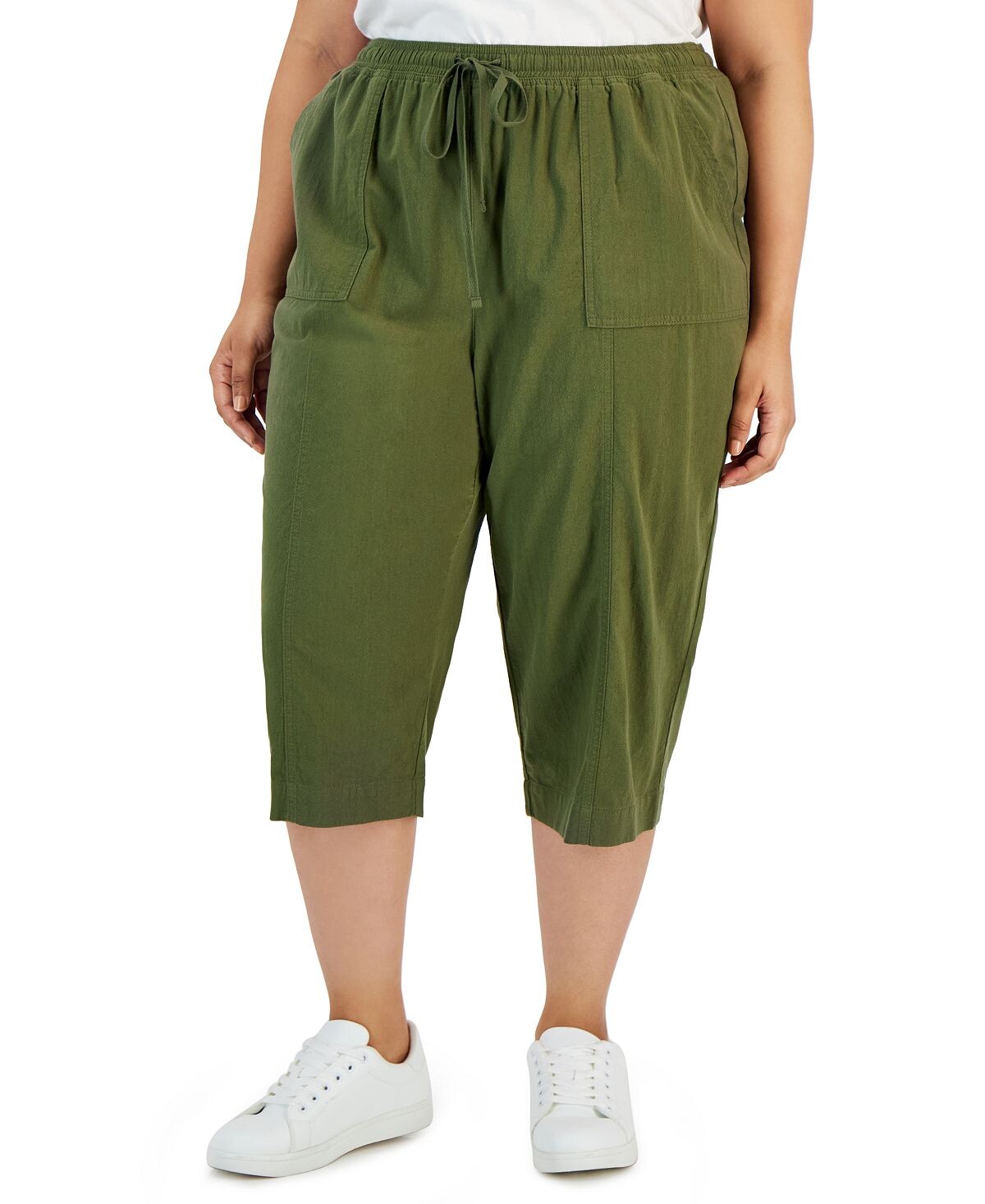 

Брюки большого размера quinn capri, созданные для macy's Karen Scott, мульти