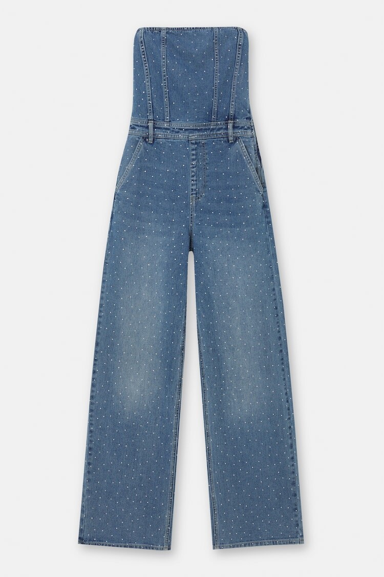

Комбинезон Pull&Bear x Valentina Zenere Denim Strapless, синий