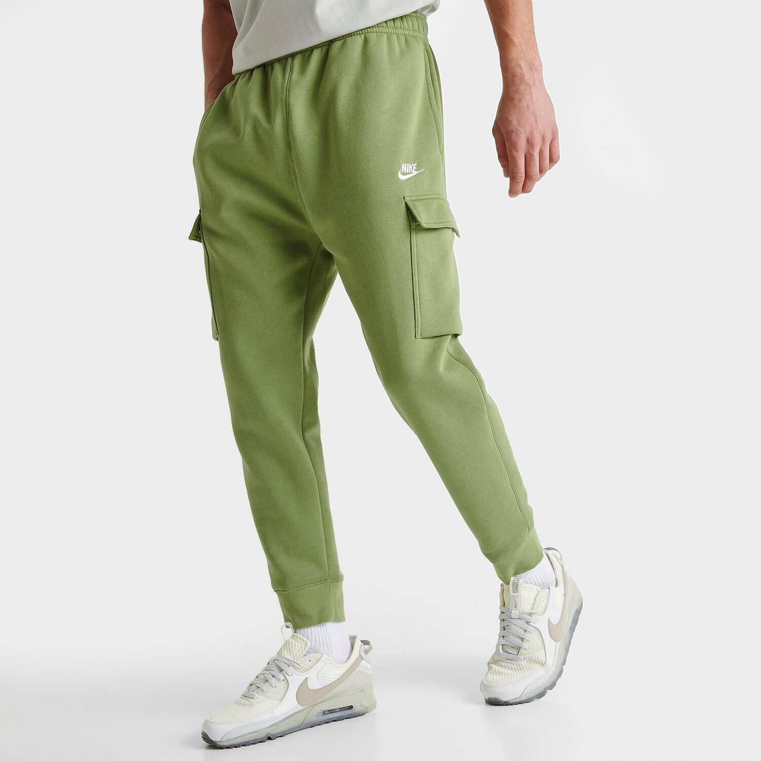 

Мужские флисовые брюки карго-джоггеры Nike Sportswear Club, зеленый