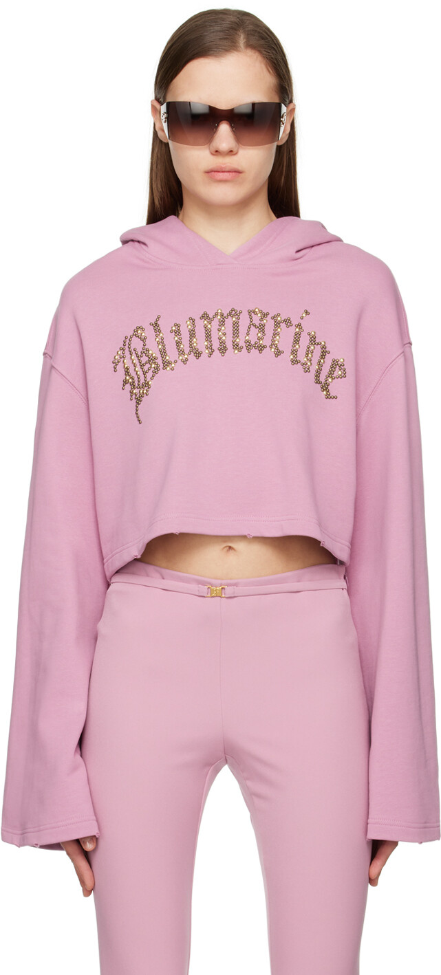 

Розовый худи с украшением Blumarine