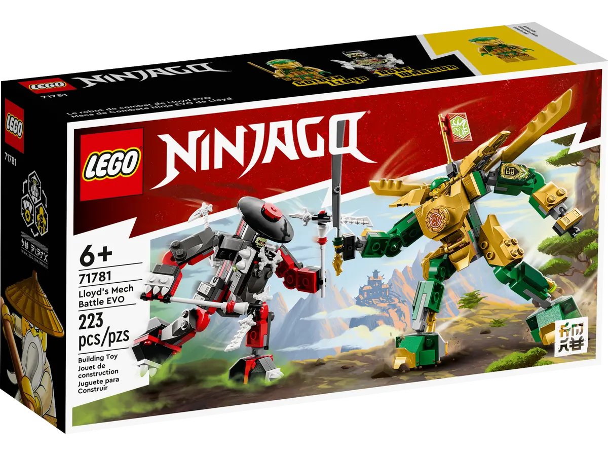 Конструктор Lego Ninjago Lloyd’s Mech Battle EVO 71781, 223 детали lego 71783 kai’s mech rider evo