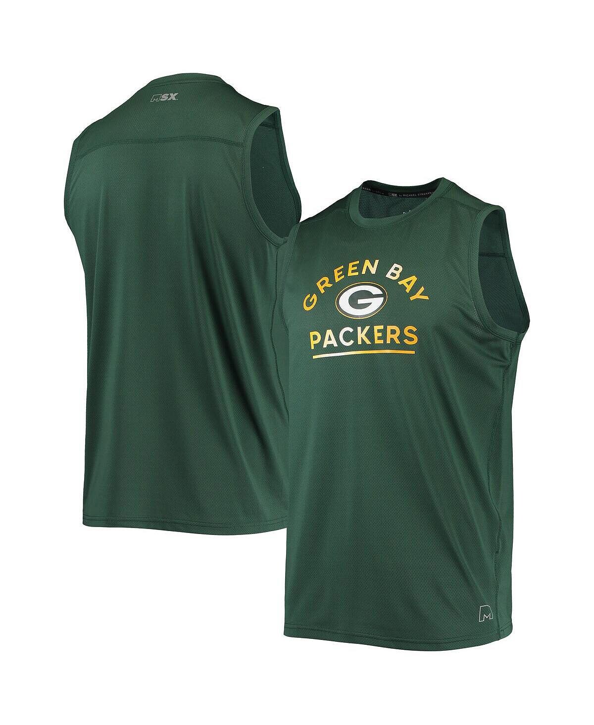 

Мужская зеленая майка green bay packers rebound MSX by Michael Strahan, зеленый