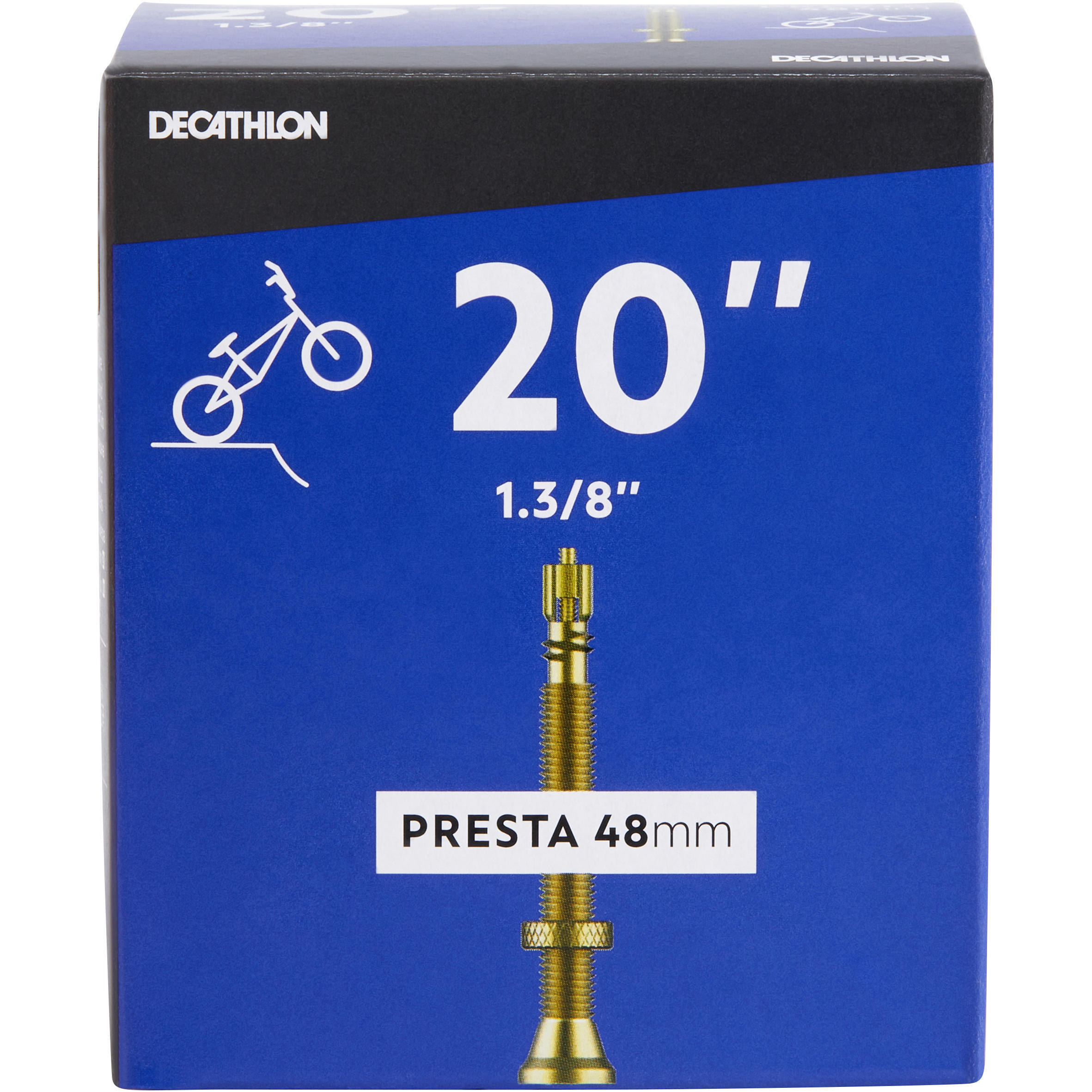 Велосипедная труба BMX 20 дюймов × 1 "3/8 Presta 48 мм DECATHLON - фото