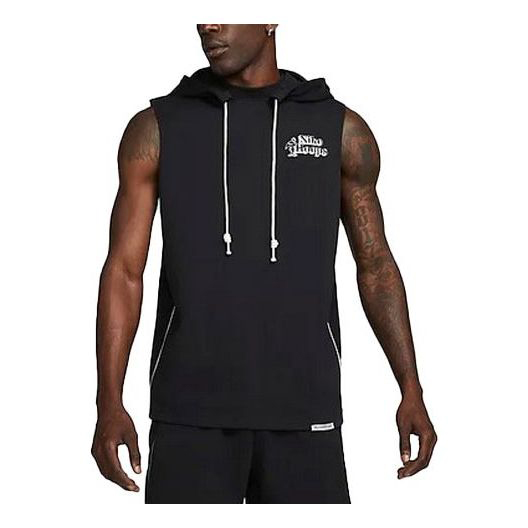 Майка Nike Dri-FIT Standard Issue Casual Solid Color Breathable Sports hooded Vest Black, Черный