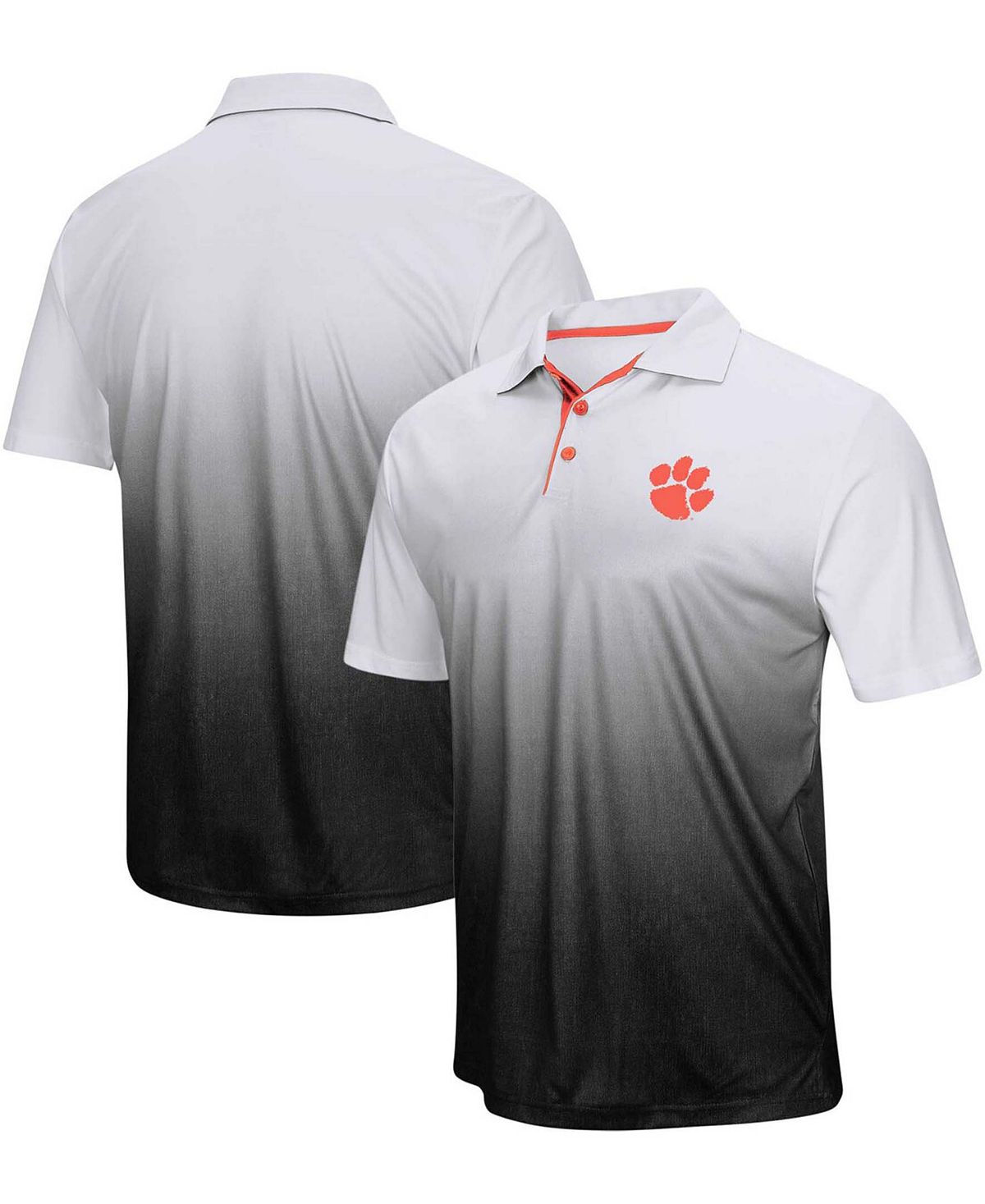 Мужская серая рубашка поло с логотипом clemson tigers magic team Colosseum, серый мужская оранжевая футболка поло clemson tigers marshall colosseum