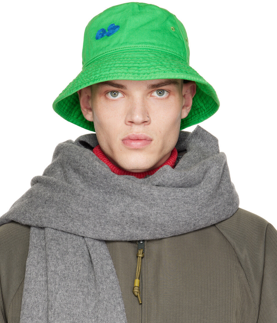 

Зеленая панама с вышивкой Acne Studios