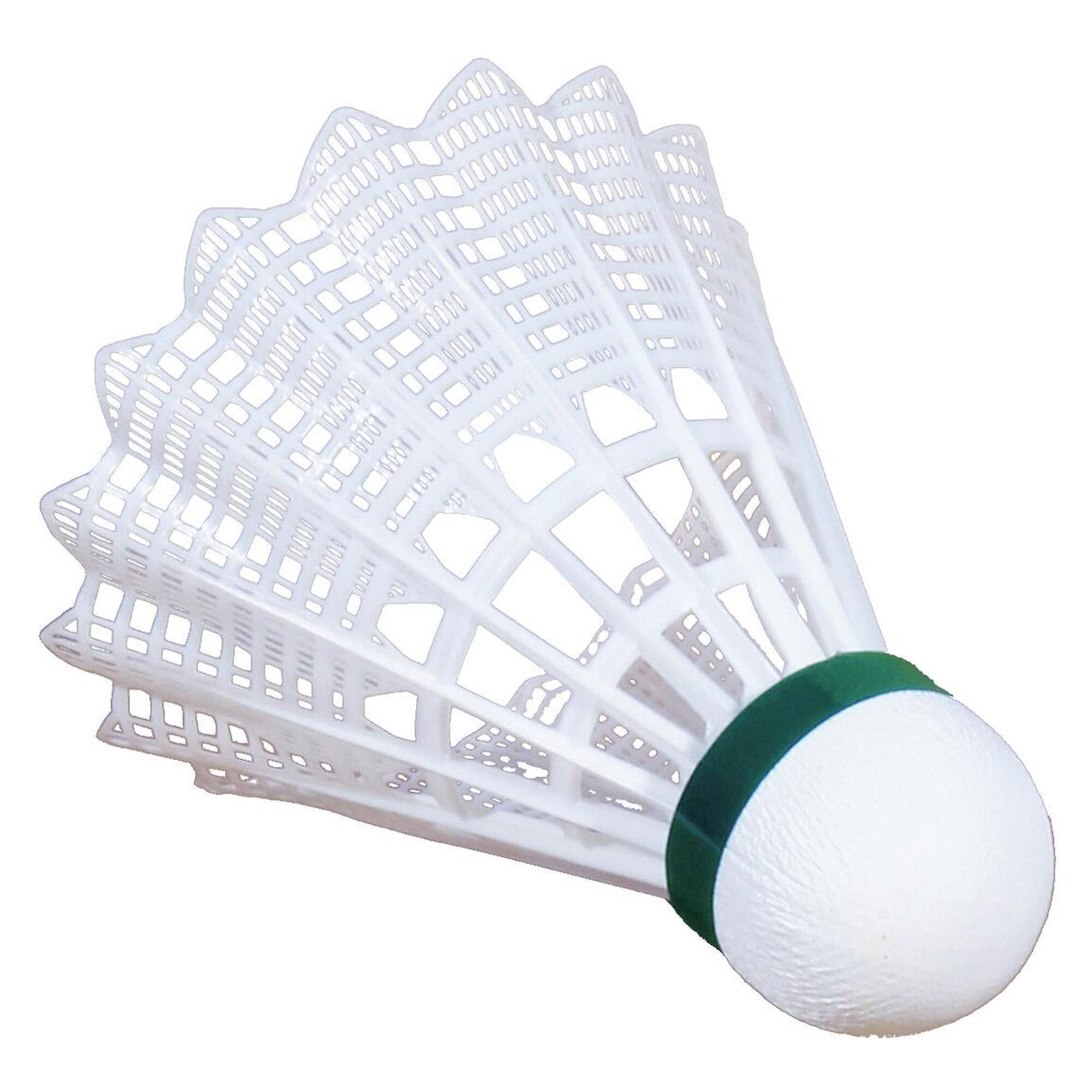 Мяч для бадминтона VICTOR нейлон 1000 зеленый/белый (6 банок), белый воланы для бадминтона victor 6 шт белый