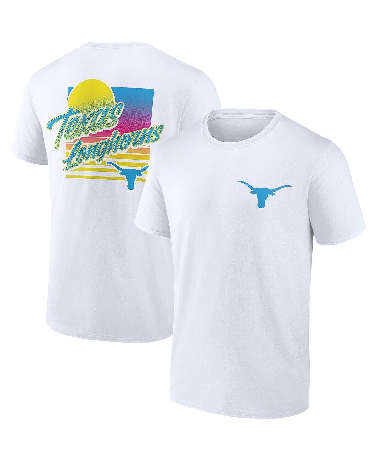 

Мужская белая фирменная футболка texas longhorns high hurdles Fanatics, белый