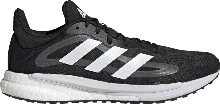 Кроссовки Adidas SolarGlide 4 'Black White', черный - фото