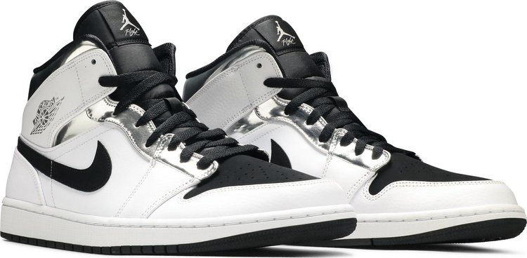 Air jordan 1 store mid white silver