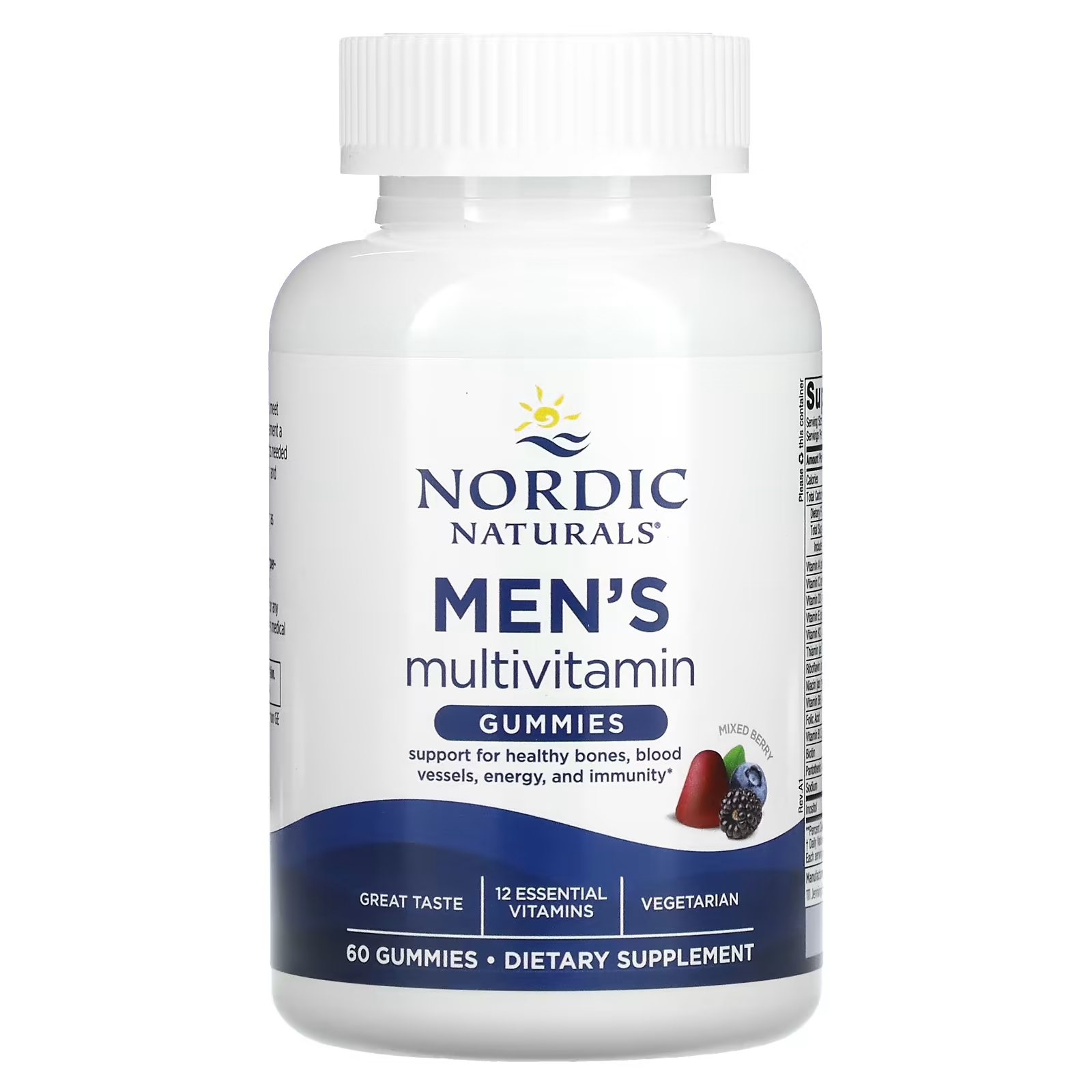 Nordic Naturals Мультивитаминные жевательные мармеладки для мужчин ягодное ассорти, 60 жевательных таблеток