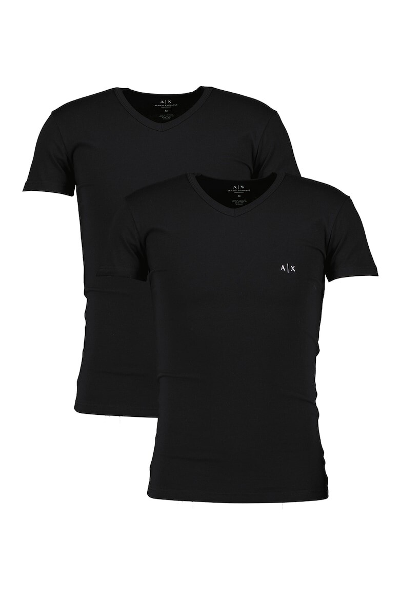 

Футболки со шпицем, 2 шт Armani Exchange, черный