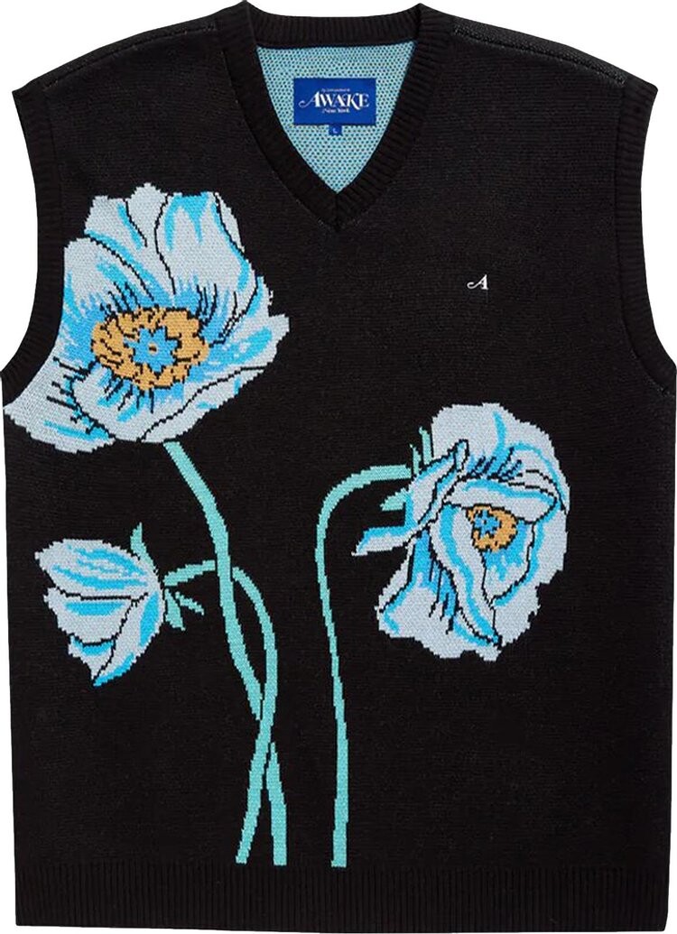 

Свитер Awake NY Floral Sweater Vest 'Black', черный