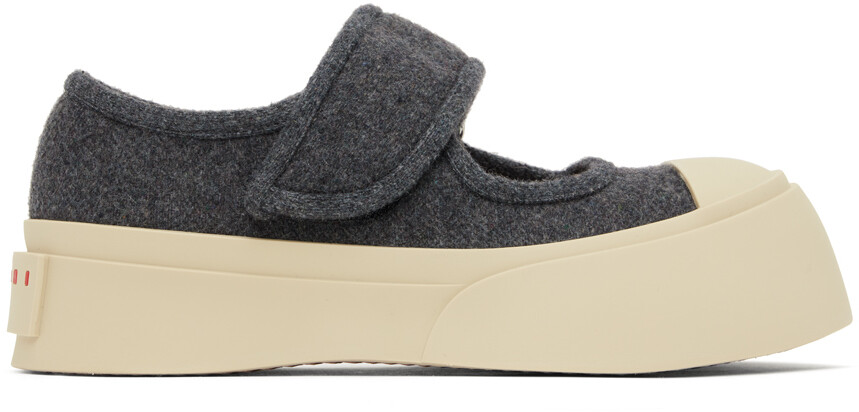 

Серые и Off-White кроссовки Pablo Mary-Jane Marni