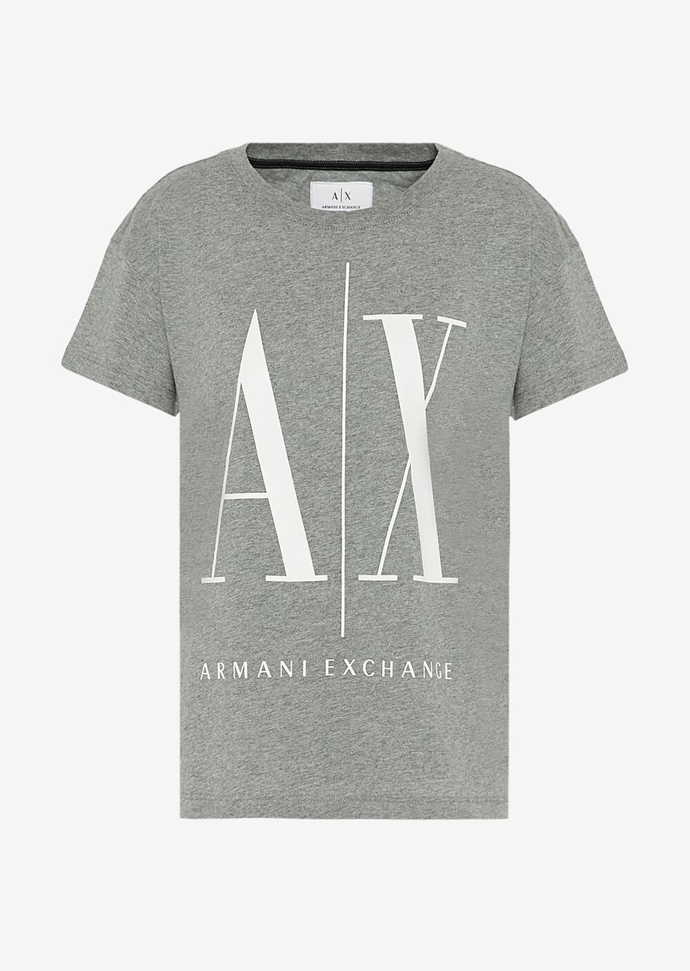 

Футболка Icon с логотипом бойфренда Armani Exchange, серый