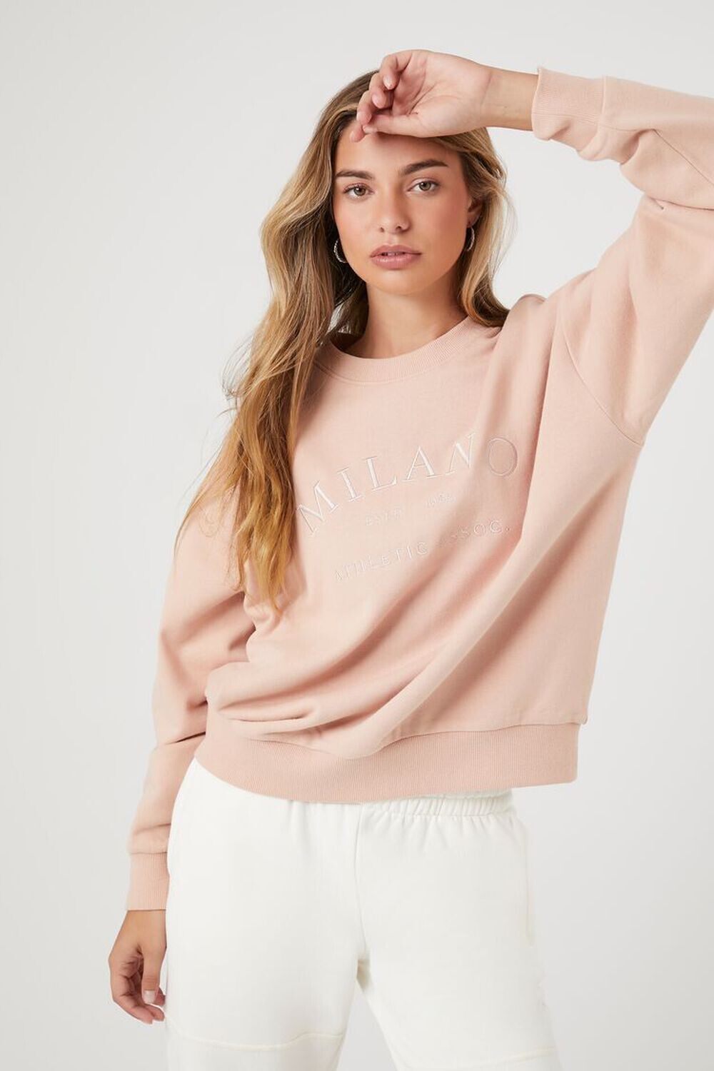 

Пуловер из французской махры с вышивкой Forever 21, краски