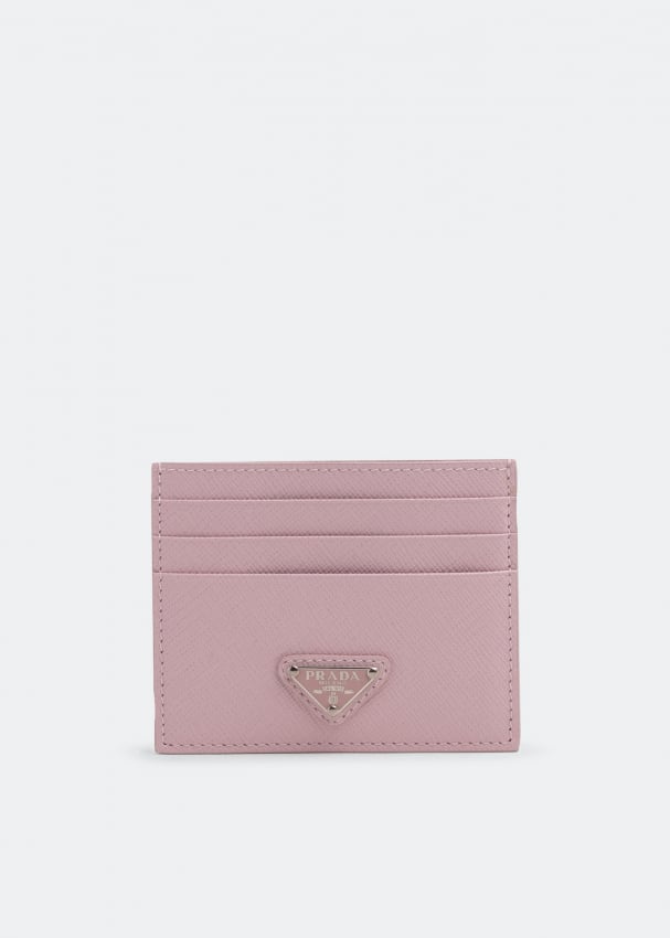цена Картхолдер PRADA Saffiano leather cardholder, розовый