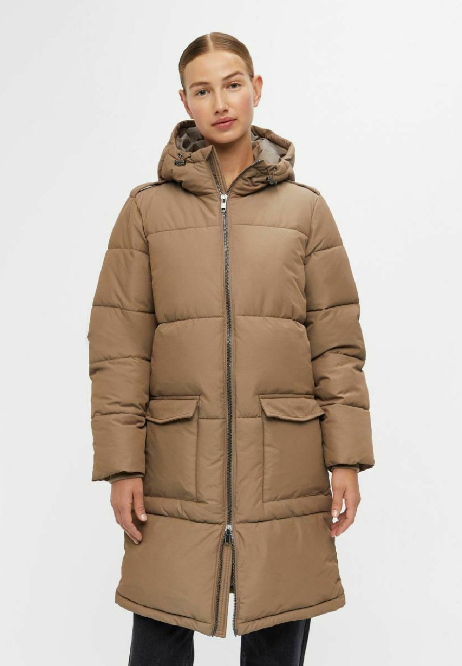 Пальто зимнее Object, коричневый
